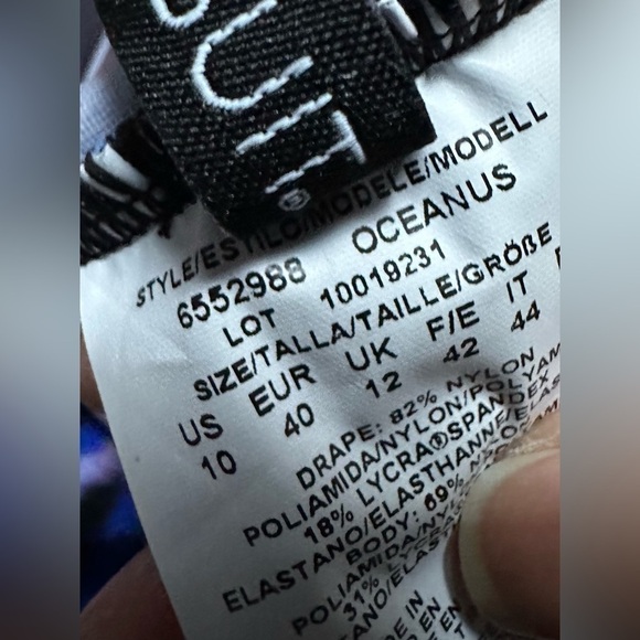 SWIMSUIT One Piece Miraclesuit Shaper Size 10 #6552988 Oceanus Blue Women V Neck - Picture 14 of 14